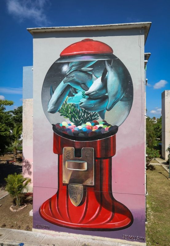 tre packard pangea seed sea walls ocean activism conservation artivism cancun public art