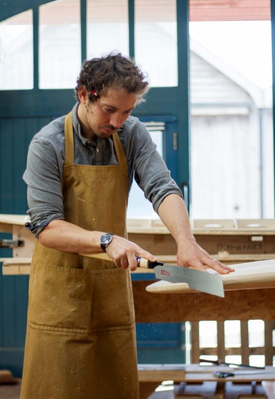 Otter-wooden-Surfboards-surf-James-cutting