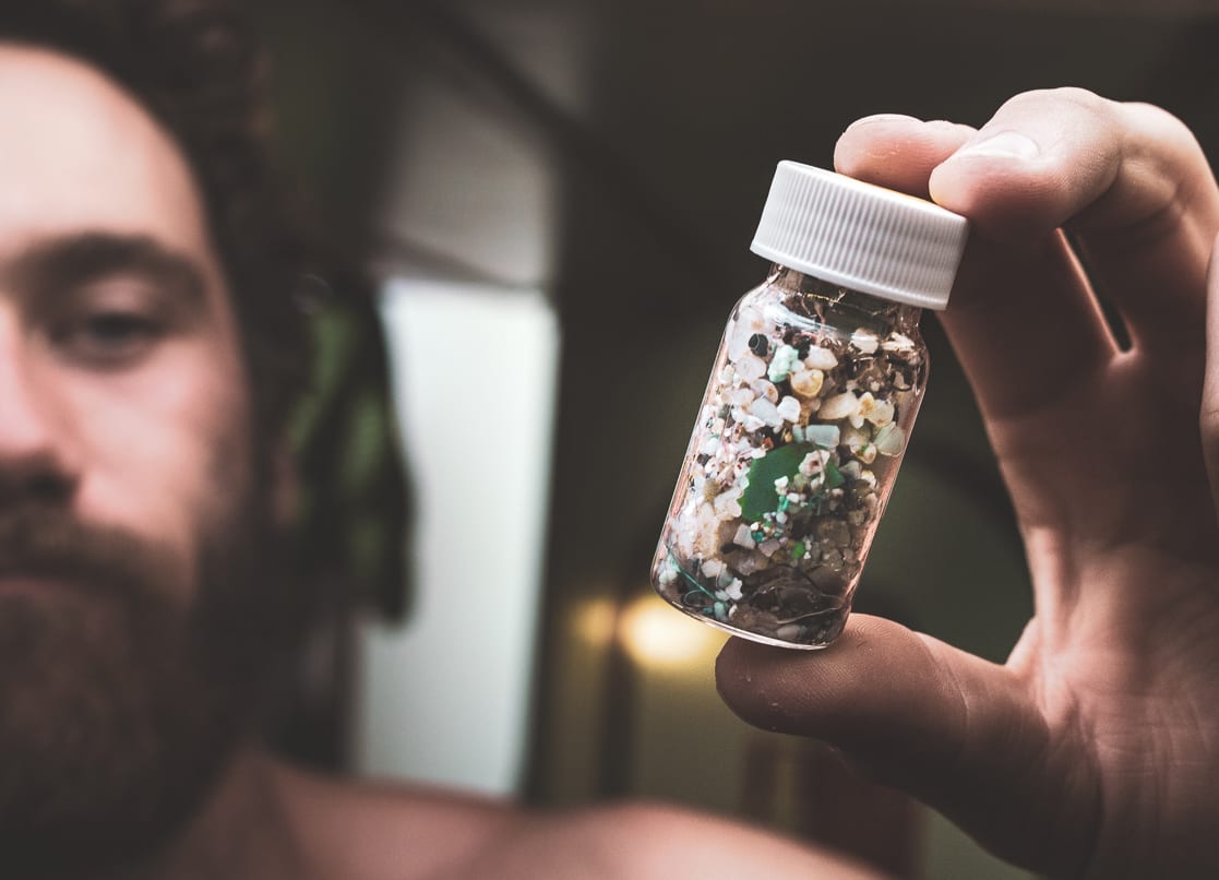 The Vortex Swim Crew marine debris ocean microplastics sample
