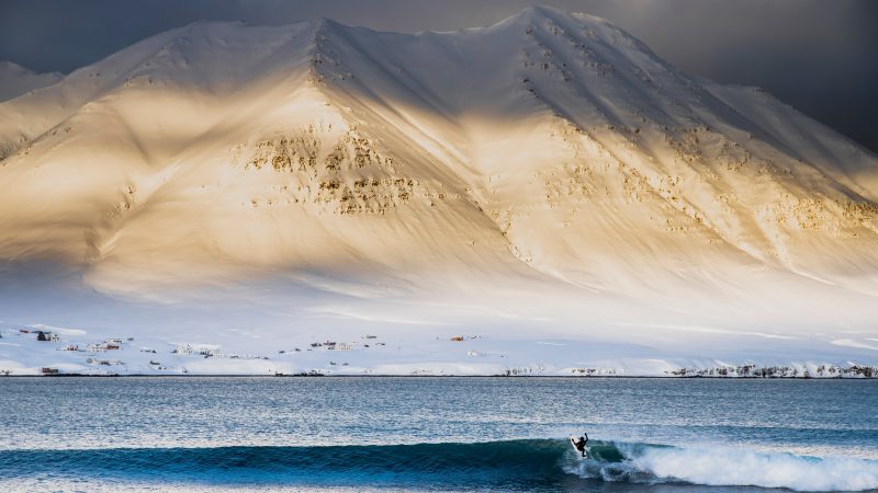 ACOTE extreme surfing iceland snow