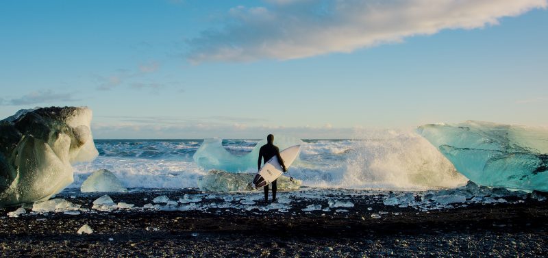 ACOTE extreme surfing iceland ice waves